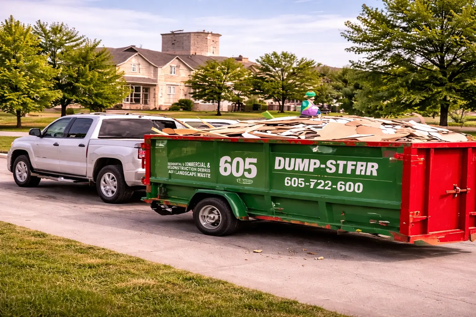 sioux-falls-roll-off-dumpster-truck-hauling-debris