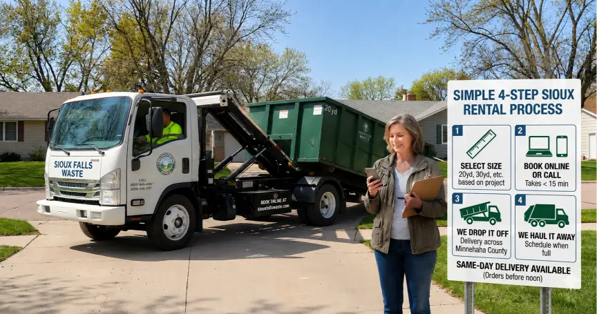 How Dumpster Rental Works in Sioux Falls 1 Sioux Falls Dumpster Rental 4-Step Process Guide